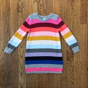 GAP Crazy Stripe Rainbow Sweater Dress, Size 2T